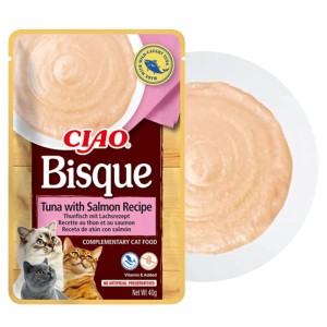 Inaba Ciao Bisque Przysmak dla Kota Tuńczyk z Łososiem – Kremowy Mus 40g