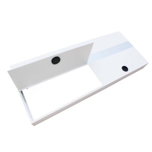 AQUASTEL Pokrywa Aluminiowa Biały Mat 120x50cm bez Oświetlenia + 4 uchwyty na świetlówki