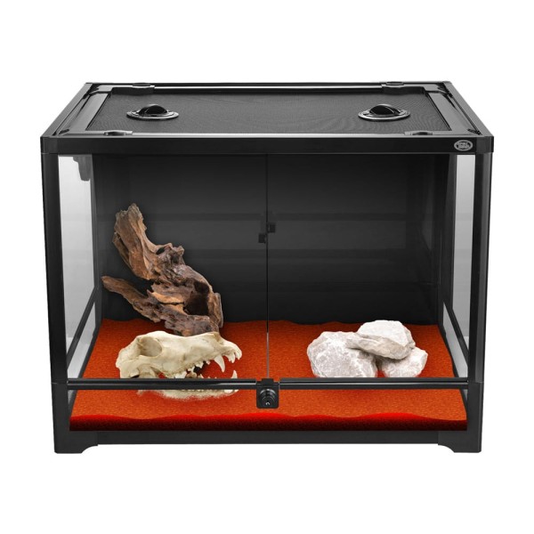 Terrarium 60x45x45cm Reptile Nova - Szklane, Zdejmowana Pokrywa, Metalowa Siatka Wentylacyjna