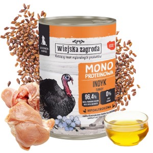 Wiejska Zagroda Karma MONO SZCZENIAK Indyk 400g