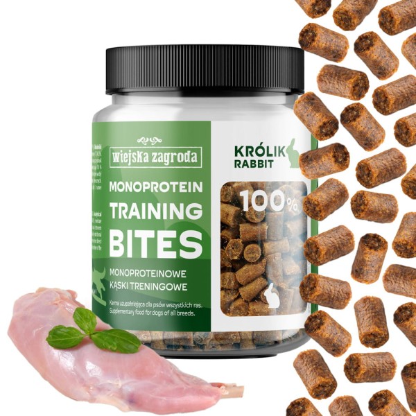 Wiejska Zagroda Przysmak dla psa Treningowy Królik kąski monoproteinowe (dorosły) 150g