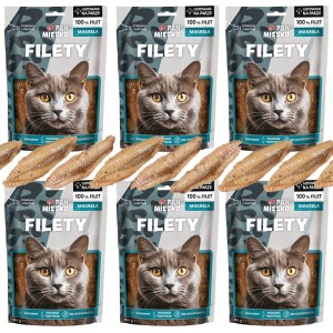 Pan Mięsko Przysmak dla kota Filety Makrela (dorosły) Zestaw 6x100g