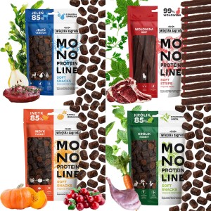 Wiejska Zagroda Przysmak dla psa Monoproteinowe Przysmaki (dorosły) 4x115g
