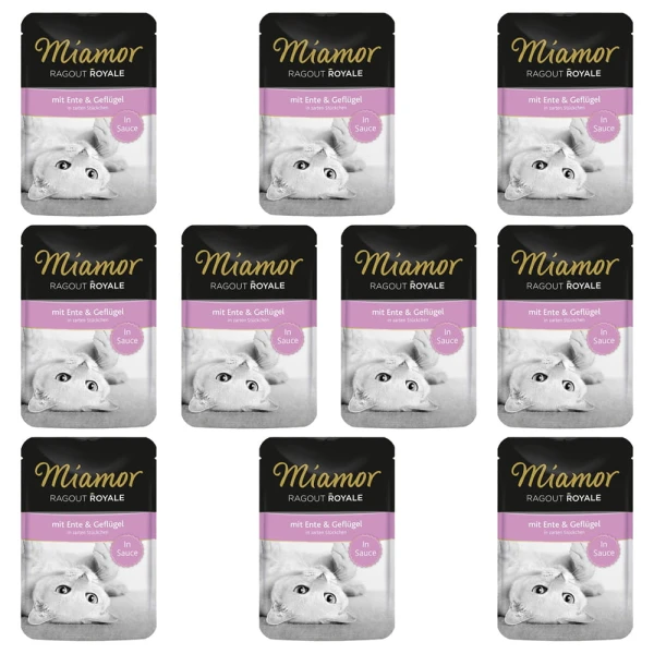 Miamor Ragout Kaczka z Drobiem w Sosie Karma dla Kota 100g Pakiet 10 sztuk