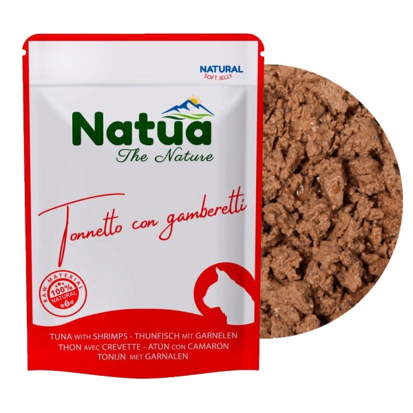 Natua Natural Mokra Karma dla Kota Tuńczyk Krewetki w Galaretce Saszetka 70g
