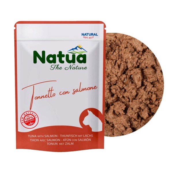 Natua Natural Mokra Karma dla Kota Tuńczyk Łosoś w Galaretce Saszetka 70g