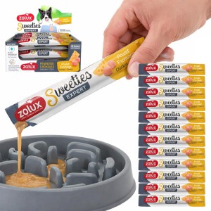ZOLUX Przysmak kremowy dla psa SWEETIES z kurczakiem i serem 10x 14g