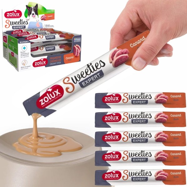 Zolux SWEETIES Przysmak kremowy dla kota z kaczką 5x 14g