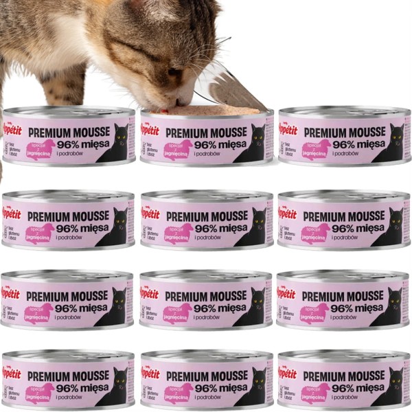 Comfy Appetit Premium Jagnięcina Kot Karma Mokra dla Kota w Musie 12x 85g