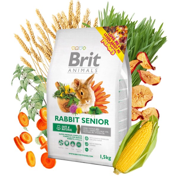 Brit Animals Rabbit Senior Complete Karma dla gryzoni 1,5kg
