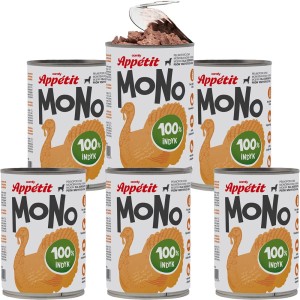 Comfy Appetit Mono Indyk Monoproteinowa Karma Mokra Dla Psa Puszka Zestaw 6 sztuk 400g