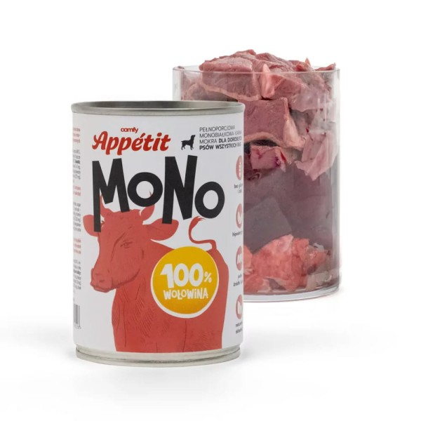 Comfy Appetit Mono Wołowina Monoproteinowa Karma Mokra Dla Psa Puszka 400g
