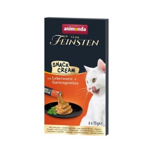 Animonda Vom Feinsten Snack Cream z pasztetem z wątróbki + warzywa ogrodowe 6x15g