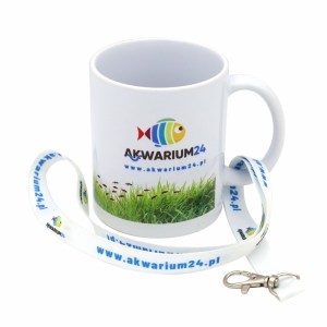 Zestaw Akwarium24 - kubek ceramiczny + smycz firmowa z logo