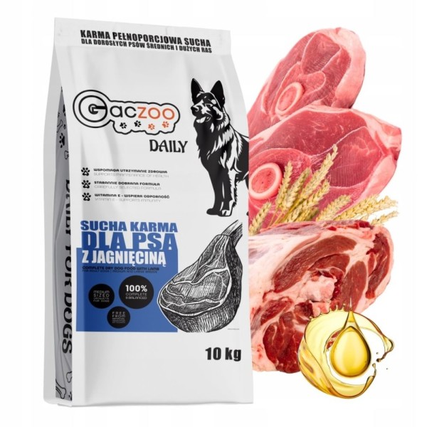 Gaczoo DAILY karma sucha dla psa Jagnięcina 10kg