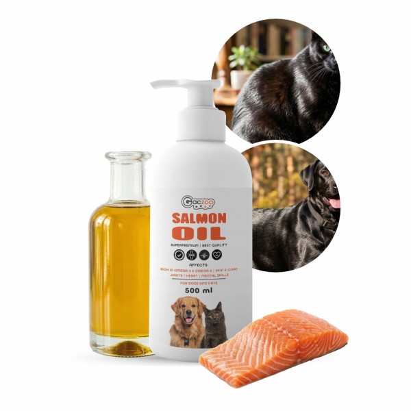 Olej z łososia 500ml Suplement dla Psa i Kota Gaczoo Atlantic Salmon Oil