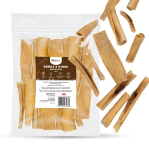 Przysmak dla psa Skóra z Konia bez Włosa 100% Naturalny Gryzak GACZOO 500g