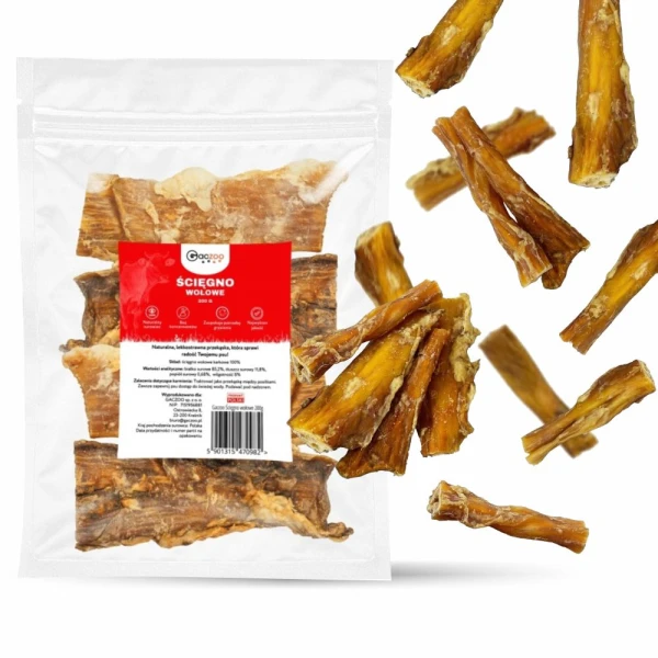 Przysmak dla psa Ścięgno Wołowe Karkowe 100% Naturalny Gryzak GACZOO 200g