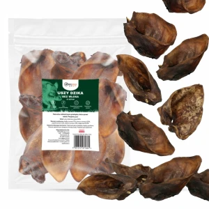 Przysmak dla Psa Uszy Dzika bez włosów 100% Naturalny 10 sztuk GACZOO