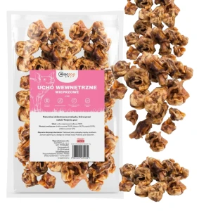Przysmak dla Psa Ucho Wewnętrzne Środkowe Wieprzowe 100% Naturalny GACZOO 1kg