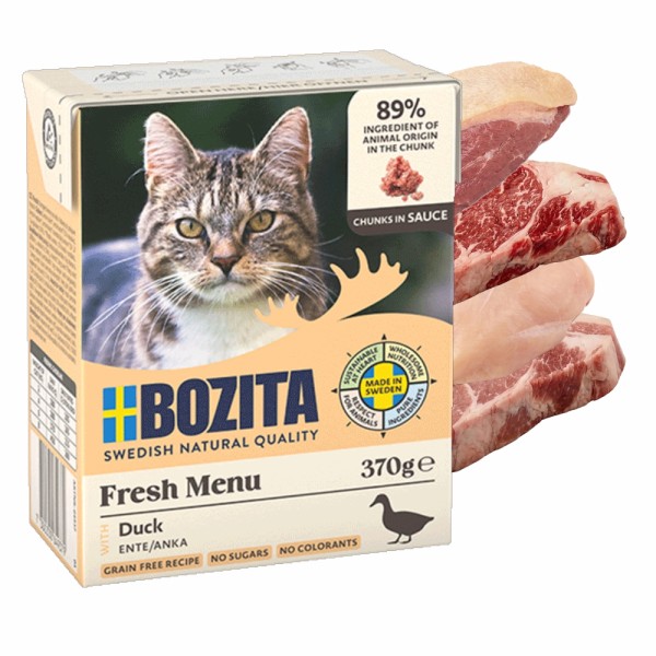 BOZITA dla kota kawałki w sosie z kaczką 370g