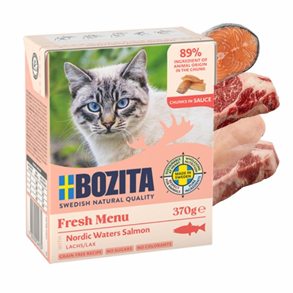 BOZITA karma dla kota kawałki łososia w sosie 370g