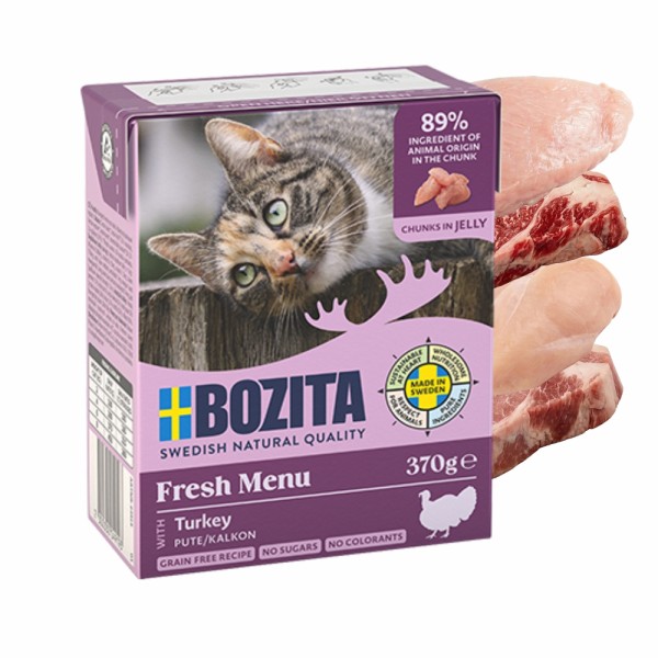 BOZITA dla kot kawałki w galarecie z indykiem 370g
