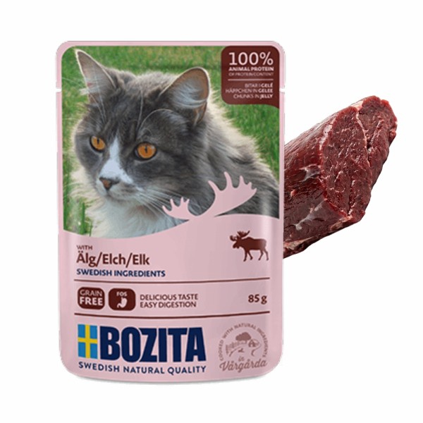 BOZITA karma dla kota w galarecie z łosiem 85g