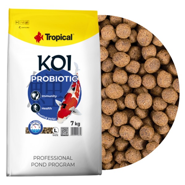 Tropical Koi Probiotic Pellet L 7kg Pokarm probiotyczny dla karpi Koi