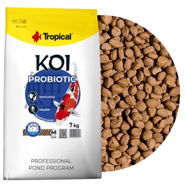 Tropical Koi Probiotic Pellet M 7kg Pokarm probiotyczny dla karpi Koi