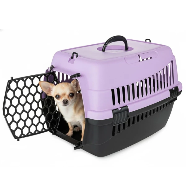 Transporter dla Psa Kota Królika M 56x37x37 cm - Abba Fioletowy do Samochodu