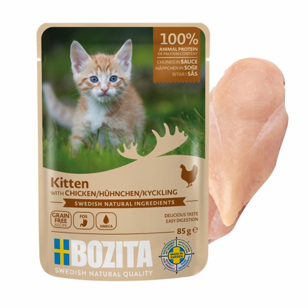 Mokra karma dla kociąt w sosie z kurczakiem 85g