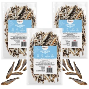 Przysmak dla Psa Szprotki Bałtyckie 100% Naturalny Gryzak Gaczoo 3x1kg 