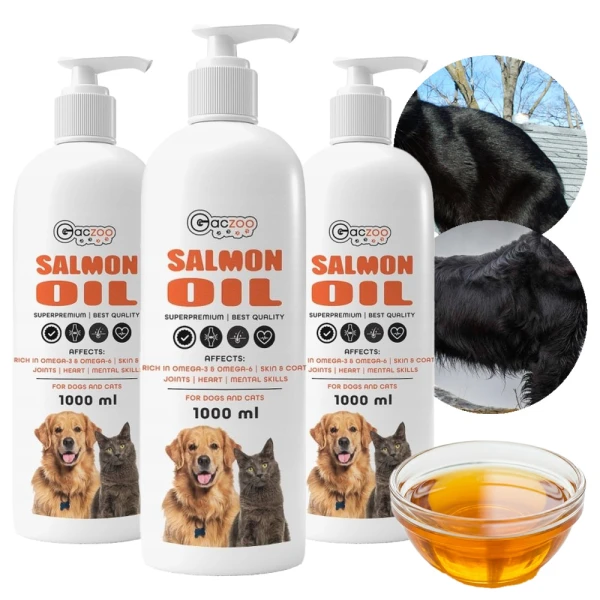 Olej z łososia 3x1l Suplement dla Psa i Kota Gaczoo Atlantic Salmon Oil