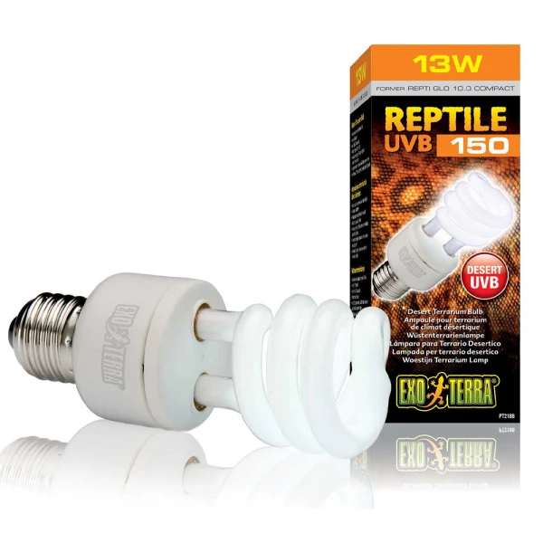 Exo Terra UVB 150 13W Repti Glo 10.0 Żarówka do Terrarium Pustynnego