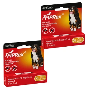 Fiprex XL KROPLE na Pchły Kleszcze dla Psa powyżej 40kg 2x 5,5ml