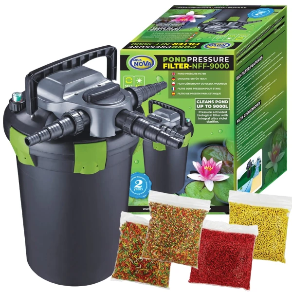 Aqua Nova filtr ciśnieniowy samoczyszczący NFF-9000 11W UV do oczka+gratisy