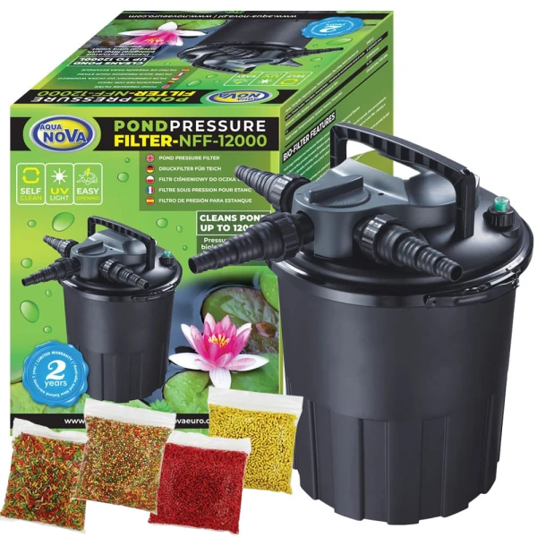 Aqua Nova Filtr Ciśnieniowy Samoczyszczący NFF-12000 UV 24W do Oczka+gratisy