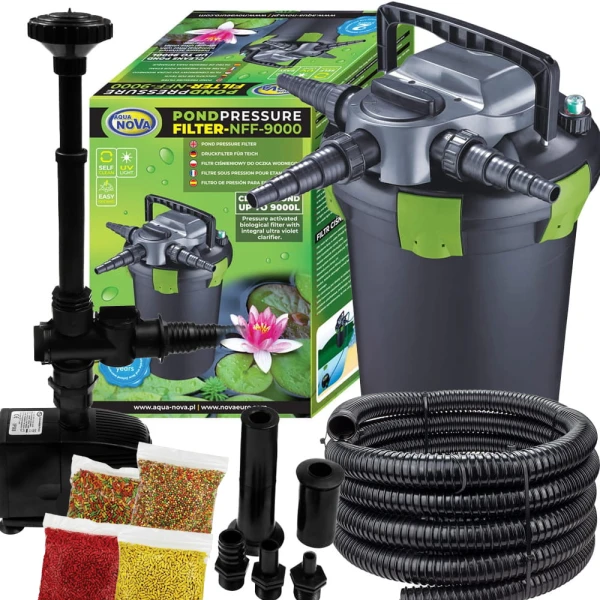 Aqua Nova zestaw SET filtr NFF-9000 + pompa NP-2000 do oczka stawu