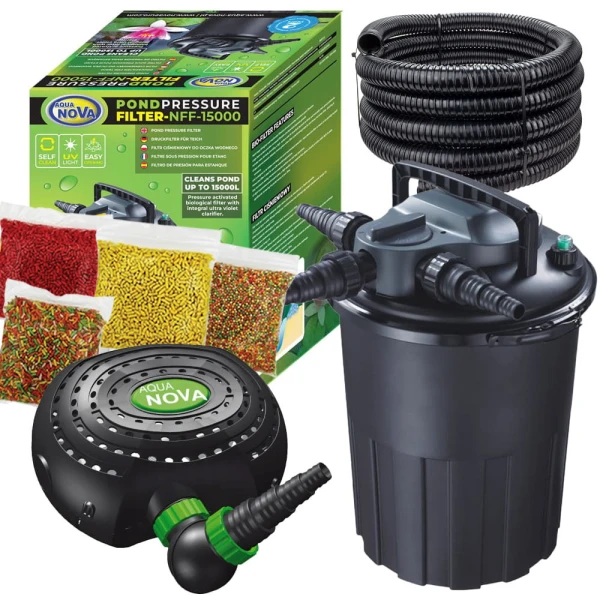 Zestaw SET 28 filtr NFF-15000 pompa  NFPX-10000l/h lampa UV do oczka stawu