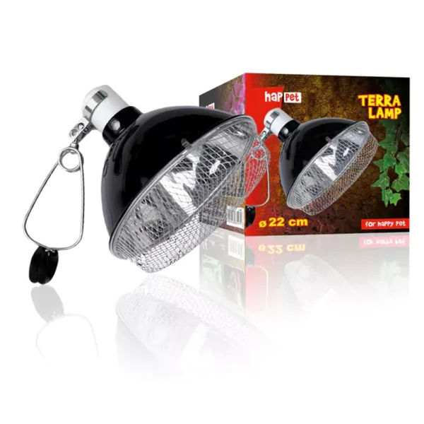 Happet Klosz Lampy z Siatką 22cm do Terrarium Oprawa Ceramiczna E27 max. 120W