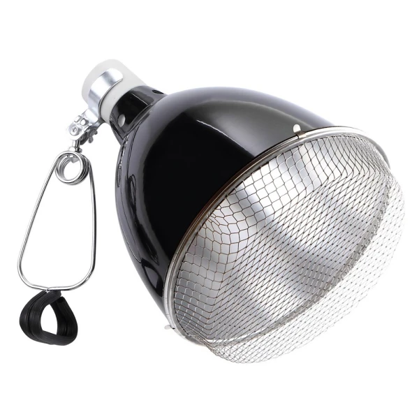 Happet Klosz Lampy z Siatką 21cm Głęboki do Terrarium Oprawa Ceramiczna E27 max. 120W