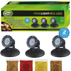 Aqua Nova NPL2-Led3 oświetlenie led z czujnikiem zmierzchu do oczka + gratisy