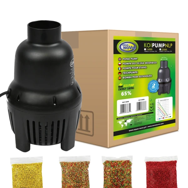 Aqua Nova NLP-16000 pompa niskociśnieniowa do oczka 16000l/h 75W + gratisy