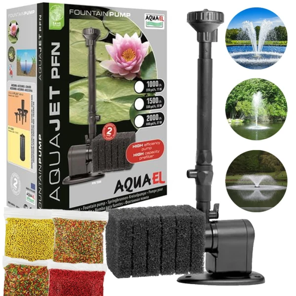 Aquael PFN-2000 Pompa Fontannowa do oczka 27W 2000l/h + gratisy