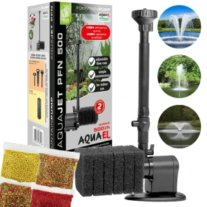 Aquael PFN-500 Pompa fontannowa do oczka 4,4W 500l/h + gratisy