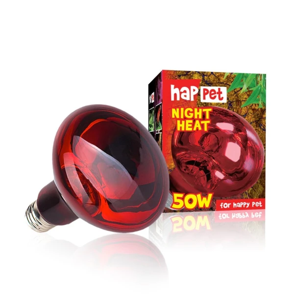 Żarówka nocna Night Heat Red 50W do terrarium dla gadów Happet Terra E27