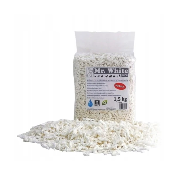 Mr. White Wiórki celulozowe PURE 1,5kg/15L ściółka dla gryzoni