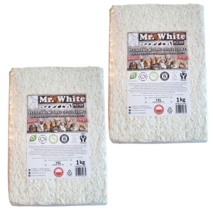 Mr. White Pluszowe wiórki celulozowe PLUSH ZESTAW 2 x 1kg ściółka dla gryzoni