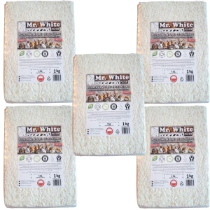 Mr. White Pluszowe wiórki celulozowe PLUSH ZESTAW 5 x 1kg ściółka dla gryzoni